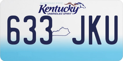 KY license plate 633JKU
