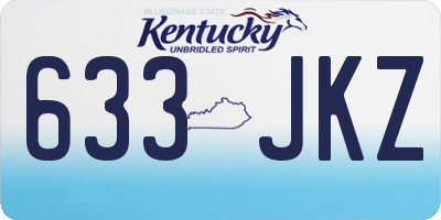 KY license plate 633JKZ