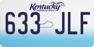 KY license plate 633JLF
