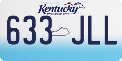 KY license plate 633JLL