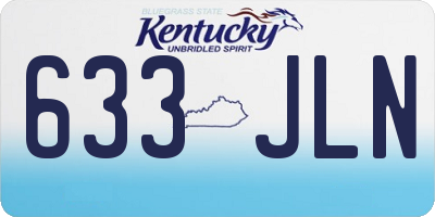 KY license plate 633JLN