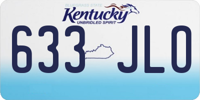 KY license plate 633JLO