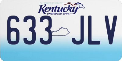 KY license plate 633JLV