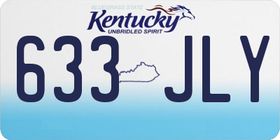 KY license plate 633JLY