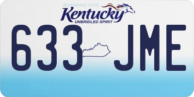 KY license plate 633JME