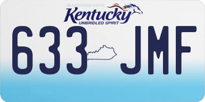 KY license plate 633JMF