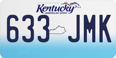 KY license plate 633JMK