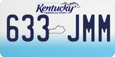 KY license plate 633JMM