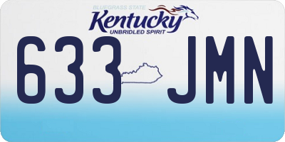 KY license plate 633JMN
