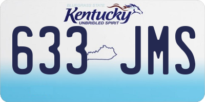 KY license plate 633JMS