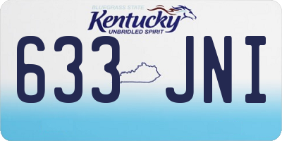 KY license plate 633JNI