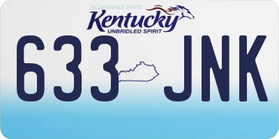 KY license plate 633JNK