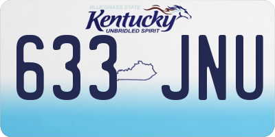 KY license plate 633JNU