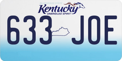 KY license plate 633JOE