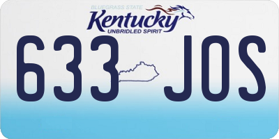 KY license plate 633JOS