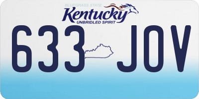 KY license plate 633JOV