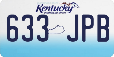 KY license plate 633JPB