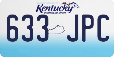 KY license plate 633JPC