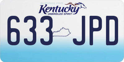 KY license plate 633JPD