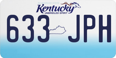 KY license plate 633JPH