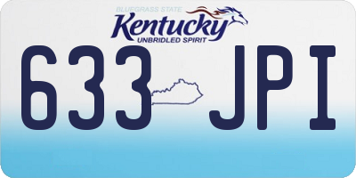 KY license plate 633JPI