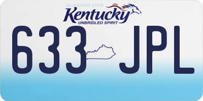 KY license plate 633JPL