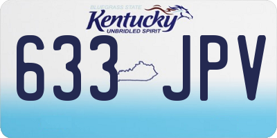 KY license plate 633JPV