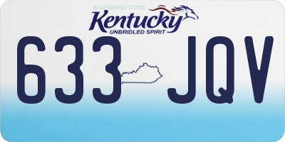 KY license plate 633JQV
