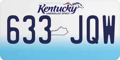 KY license plate 633JQW