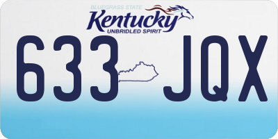 KY license plate 633JQX