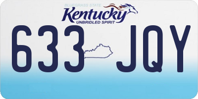 KY license plate 633JQY