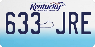 KY license plate 633JRE