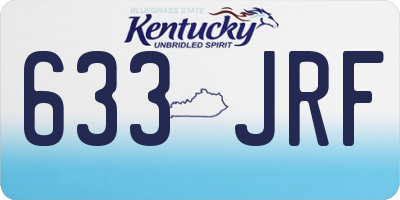 KY license plate 633JRF