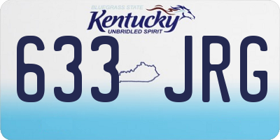 KY license plate 633JRG