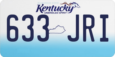 KY license plate 633JRI