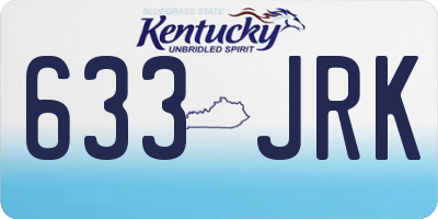 KY license plate 633JRK