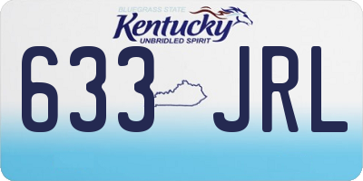 KY license plate 633JRL