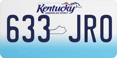 KY license plate 633JRO