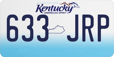KY license plate 633JRP