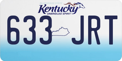 KY license plate 633JRT