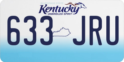KY license plate 633JRU