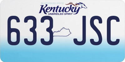 KY license plate 633JSC