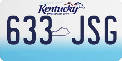 KY license plate 633JSG