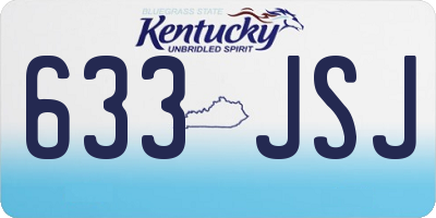 KY license plate 633JSJ