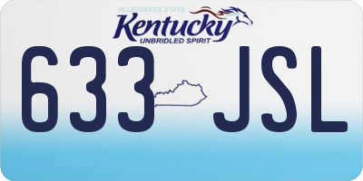 KY license plate 633JSL