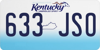 KY license plate 633JSO