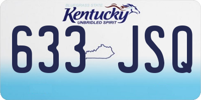 KY license plate 633JSQ