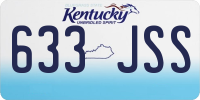 KY license plate 633JSS