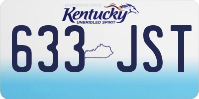 KY license plate 633JST