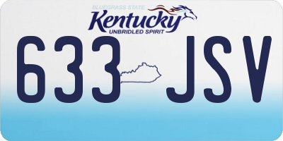 KY license plate 633JSV